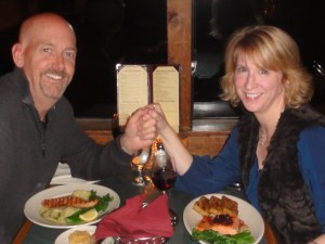 Dinner celebrating our first dating anniversary, Seattle