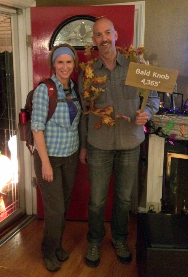 Last year: hiker and mountain