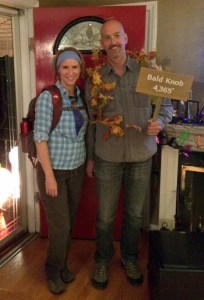 Last year: hiker and mountain